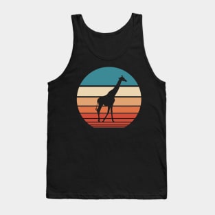 Giraffe Retro Sunset Tank Top